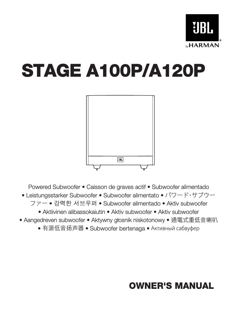 First page image of the manual for Stage A120P