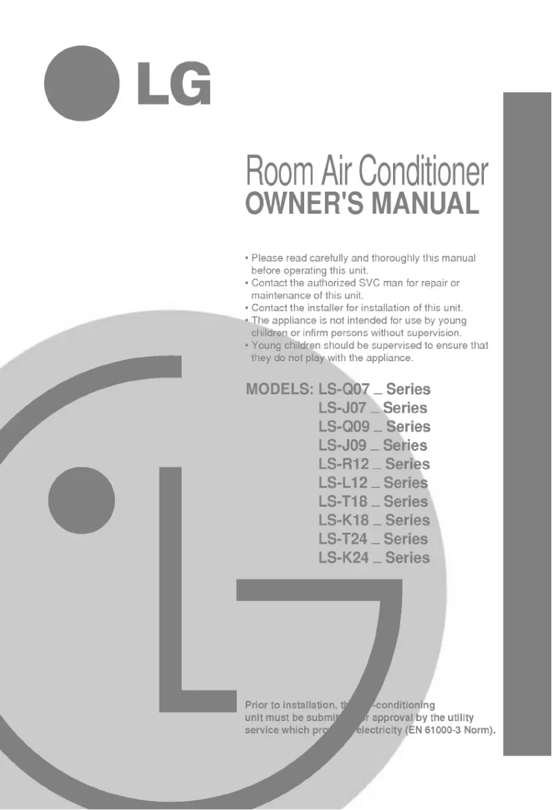 Page 1 of the manual User Manual LG LS-R122BBG