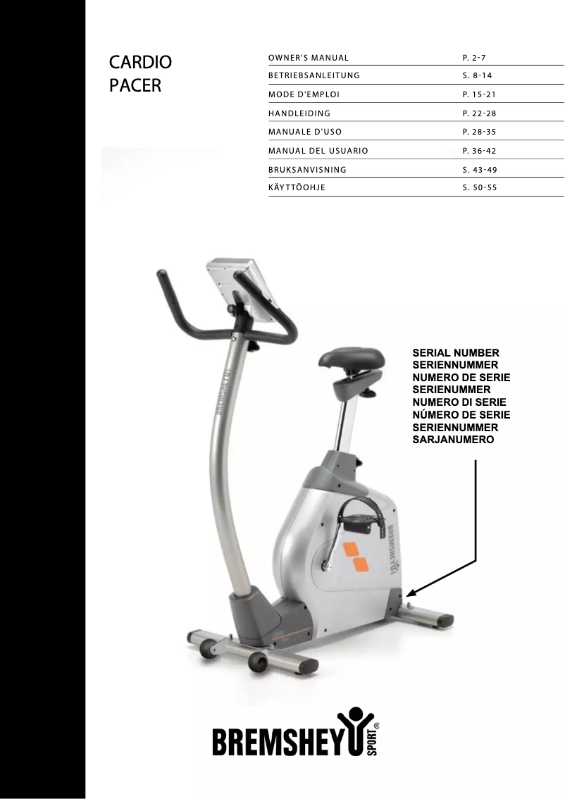 First page image of the manual for Cardio Pacer