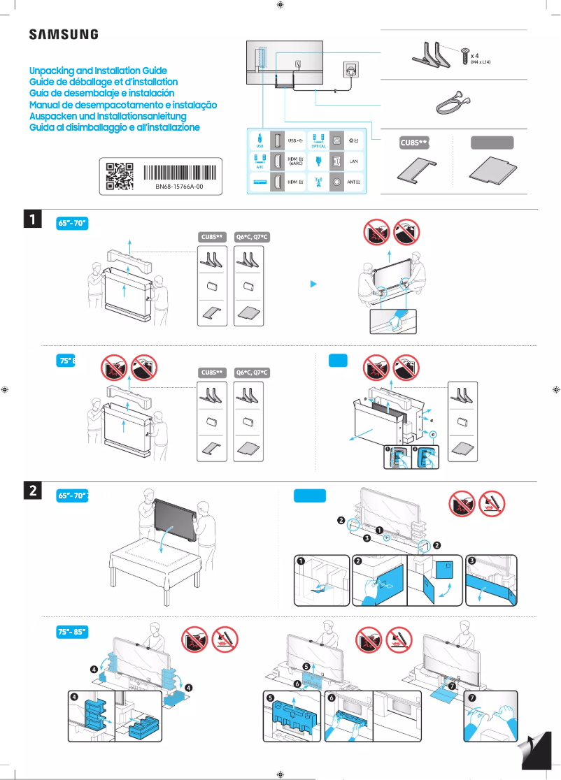 Page 1 of the manual User Manual Samsung QA75Q60CAG