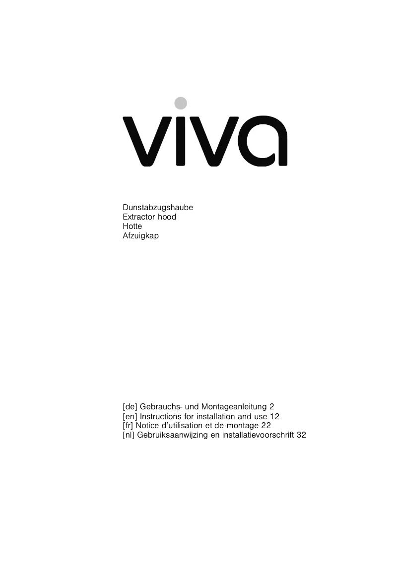 First page image of the manual for VVA62E450