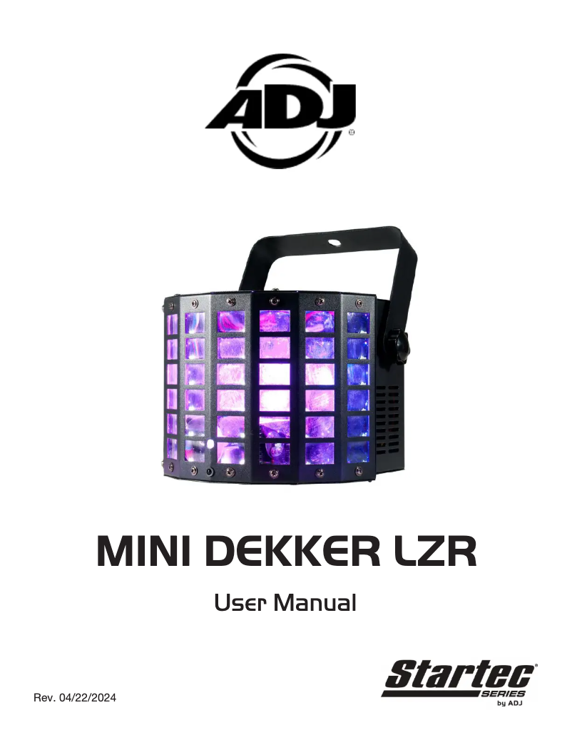 First page image of the manual for Mini Dekker LZR