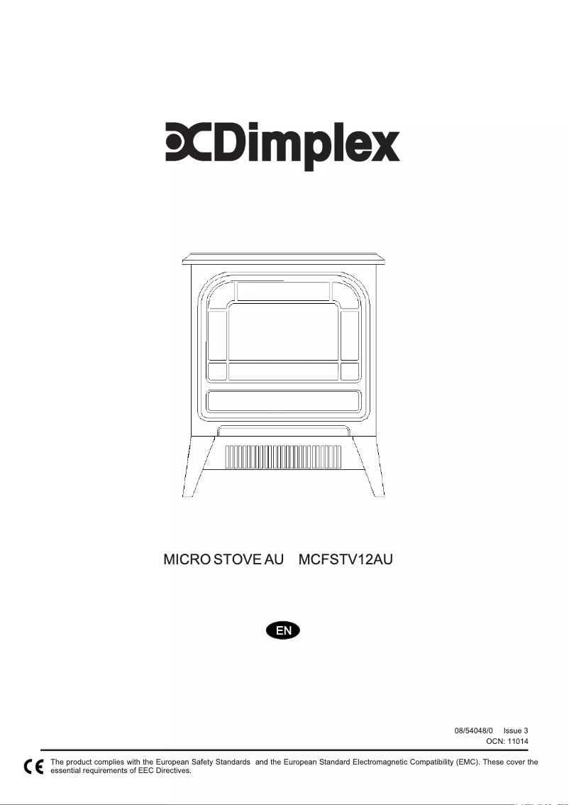 Page 1 of the manual User Manual Dimplex MCFSTV12AU