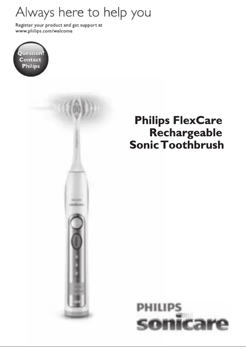 First page image of the manual for Sonicare FlexCare HX6971
