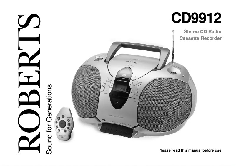 Page 1 of the manual User Manual Roberts CD9912