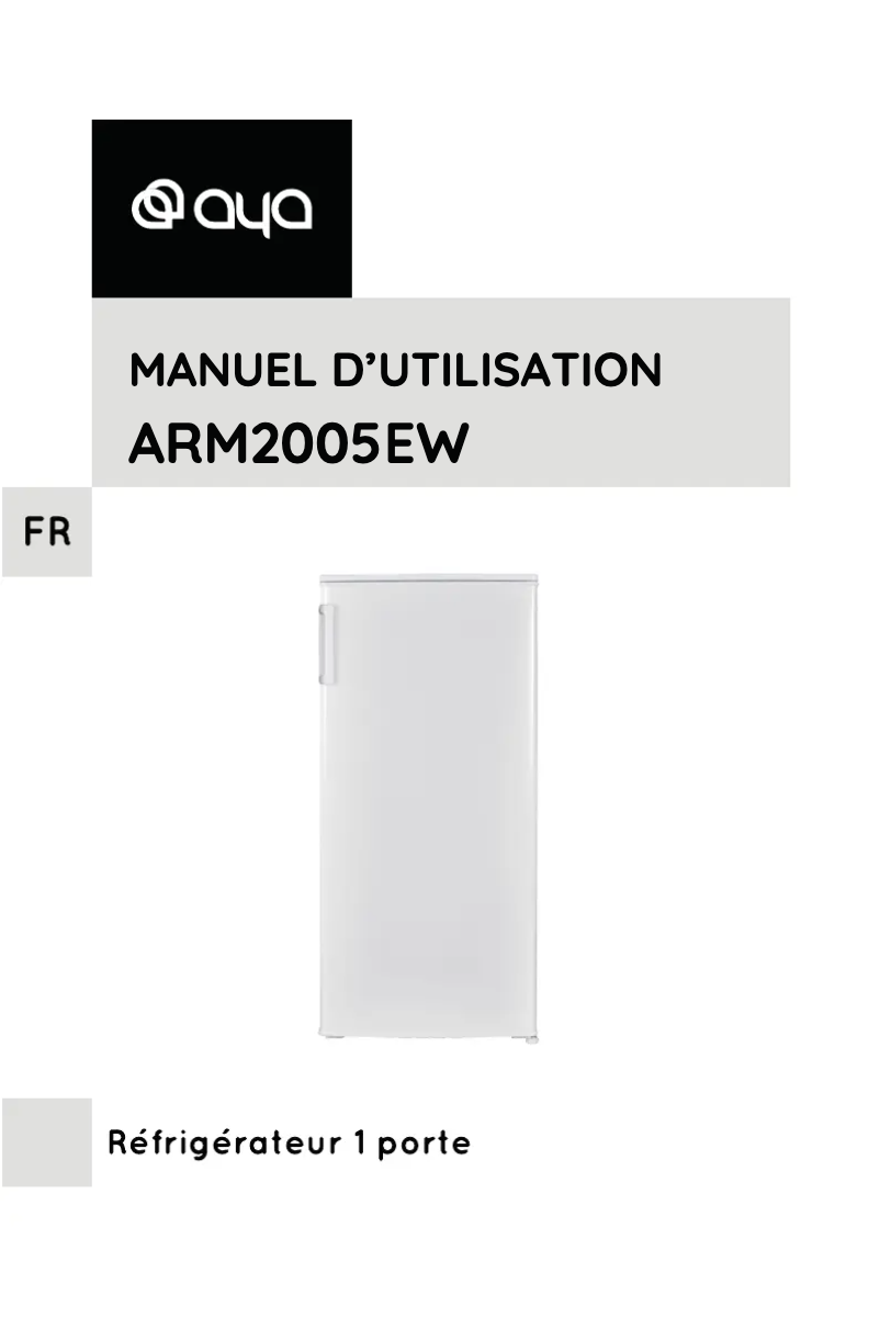 Page 1 of the manual User Manual AYA ARM2005EW