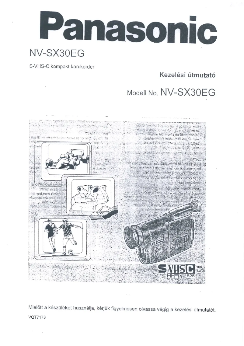 First page image of the manual for NV-SX30EG