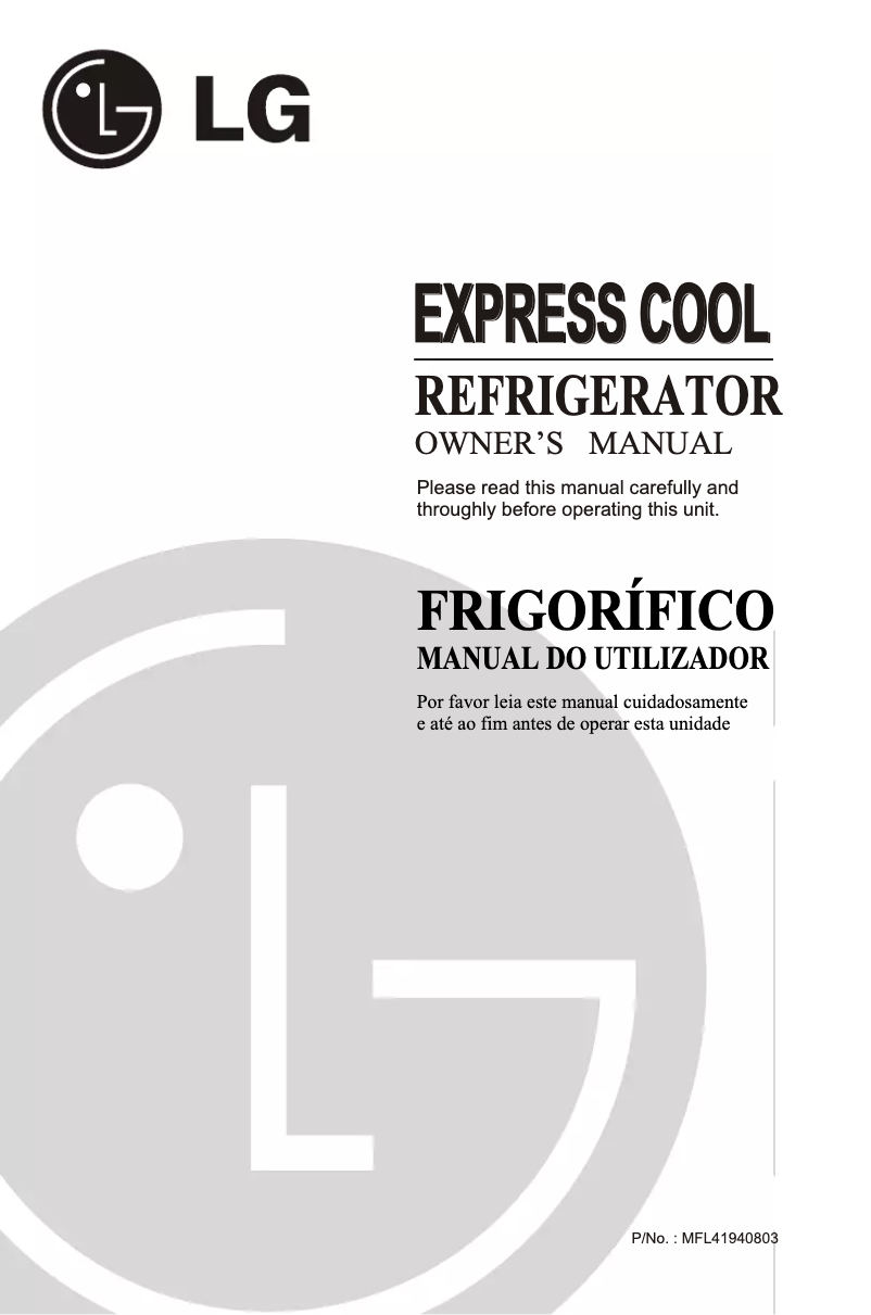 First page image of the manual for GR-251DM