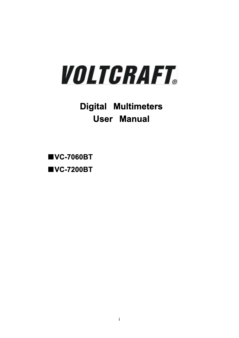 First page image of the manual for VC-7055BT