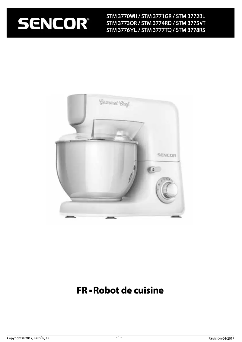Page 1 of the manual User Manual Sencor STM 3773OR