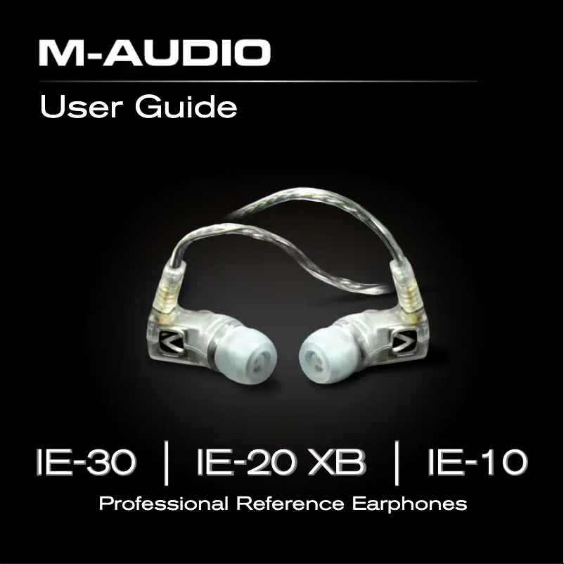 Page 1 of the manual User Manual M-Audio IE-20 XB