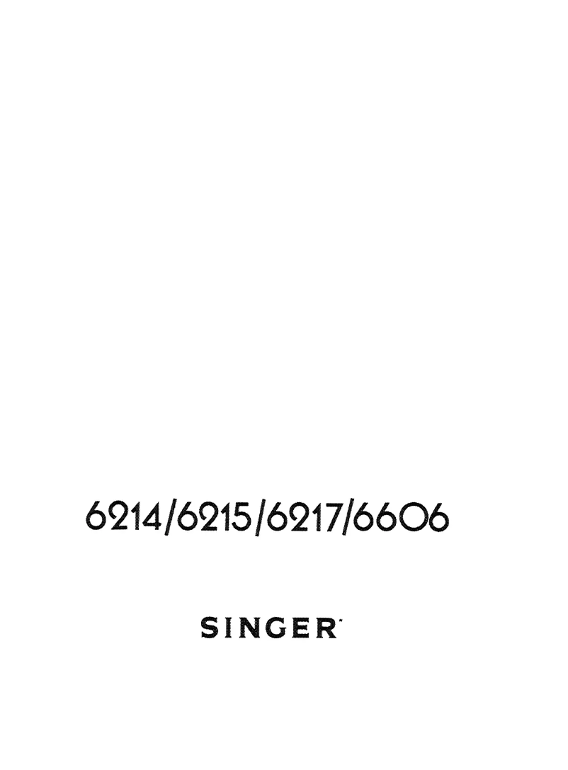 Page 1 of the manual User Manual Singer 6217
