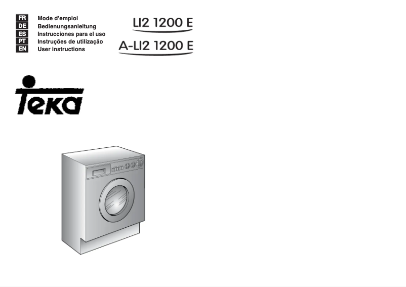 Page 1 of the manual User Manual Teka A-LI2 1200 E