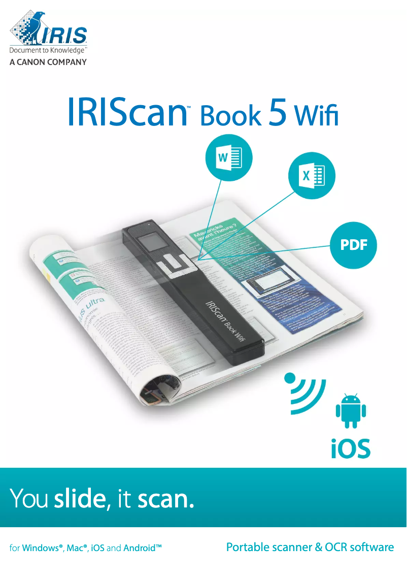 Page 1 of the manual User Manual I.R.I.S. IRIScan Book 5 Wi-Fi
