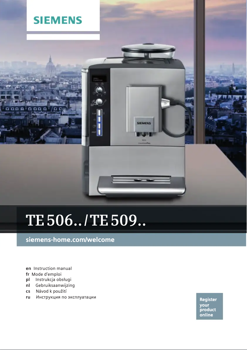 First page image of the manual for TE509201RW