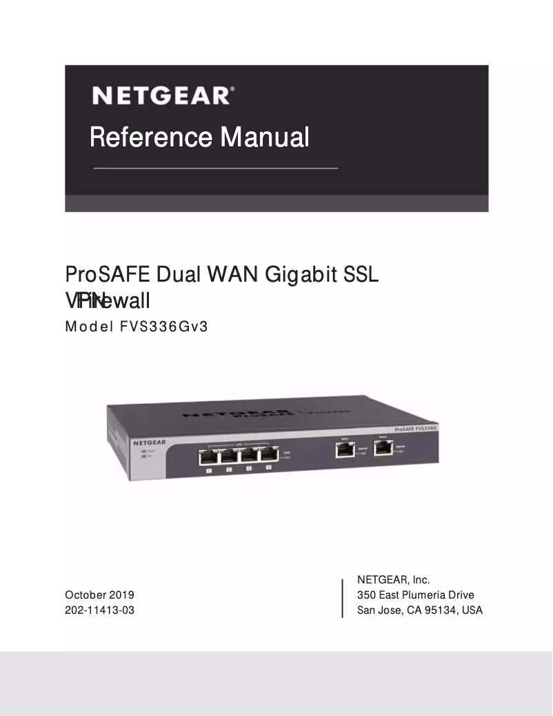 Page 1 of the manual User Manual Netgear FVS336Gv3