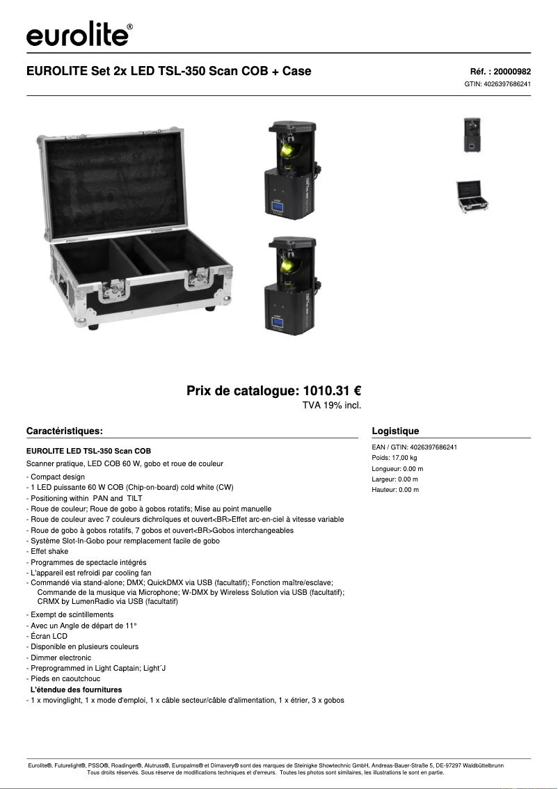 First page image of the manual for TSL-350