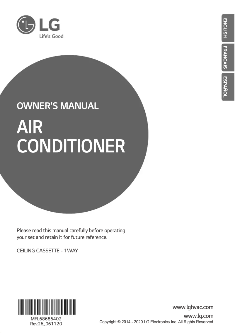 First page image of the manual for ARNU243TTD4