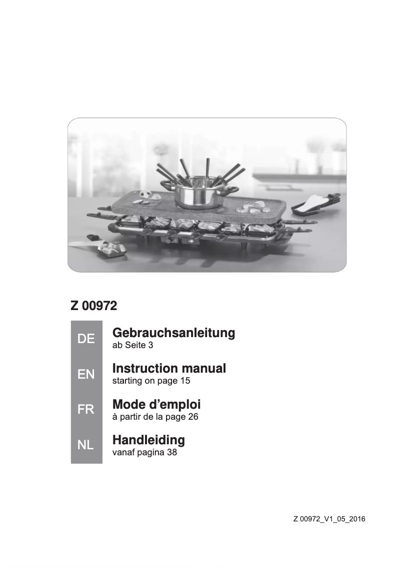 First page image of the manual for 00972