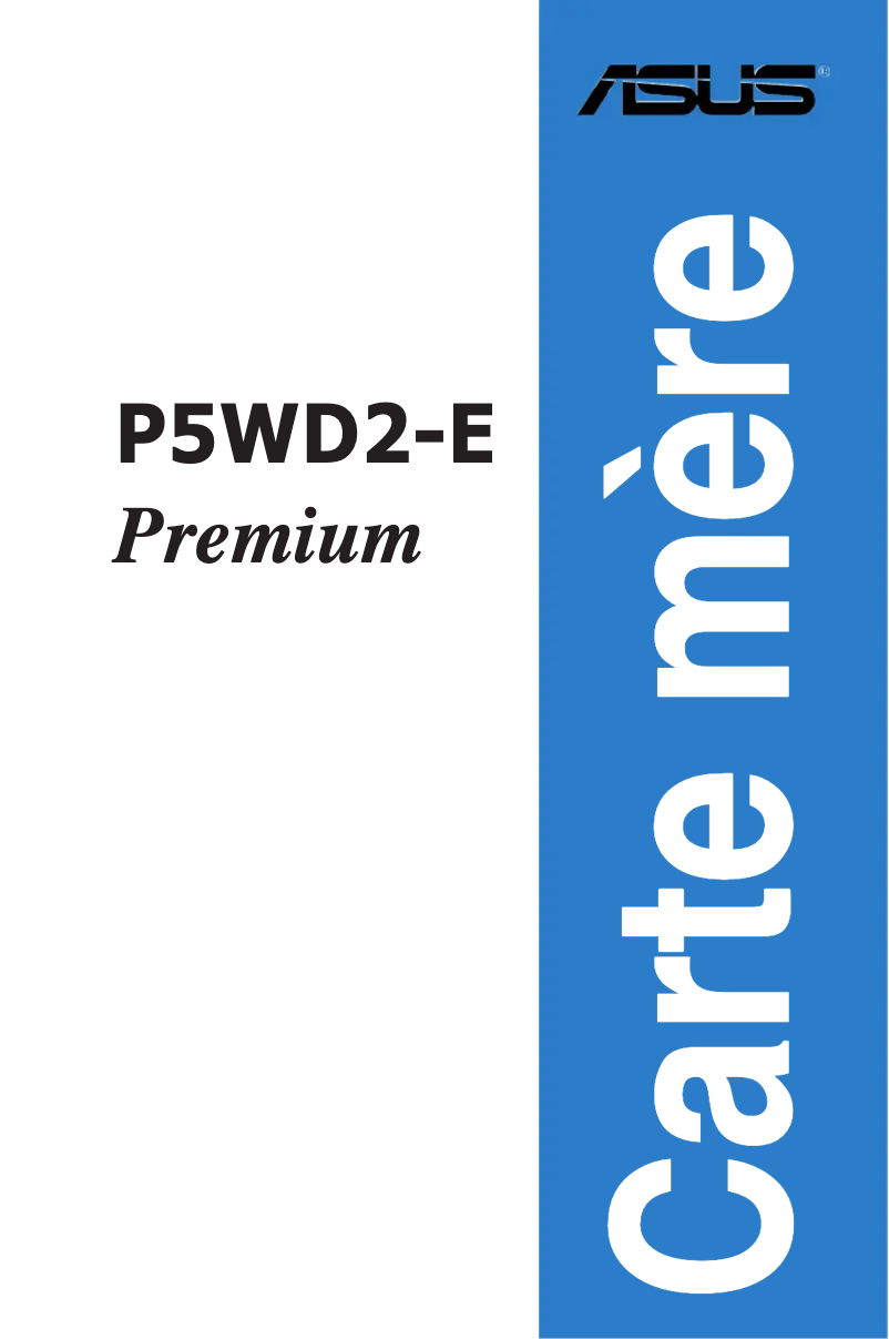 Page 1 of the manual User Manual Asus P5WD2-E Premium