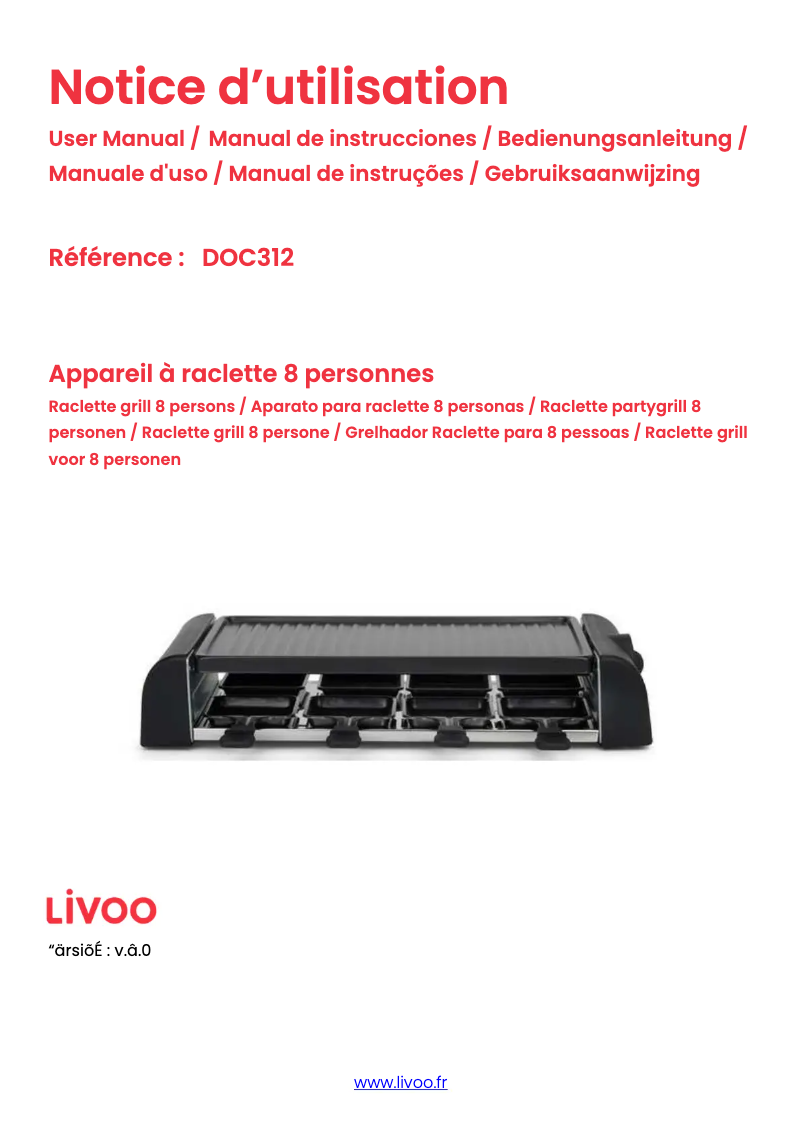 Page 1 of the manual User Manual Livoo DOC312