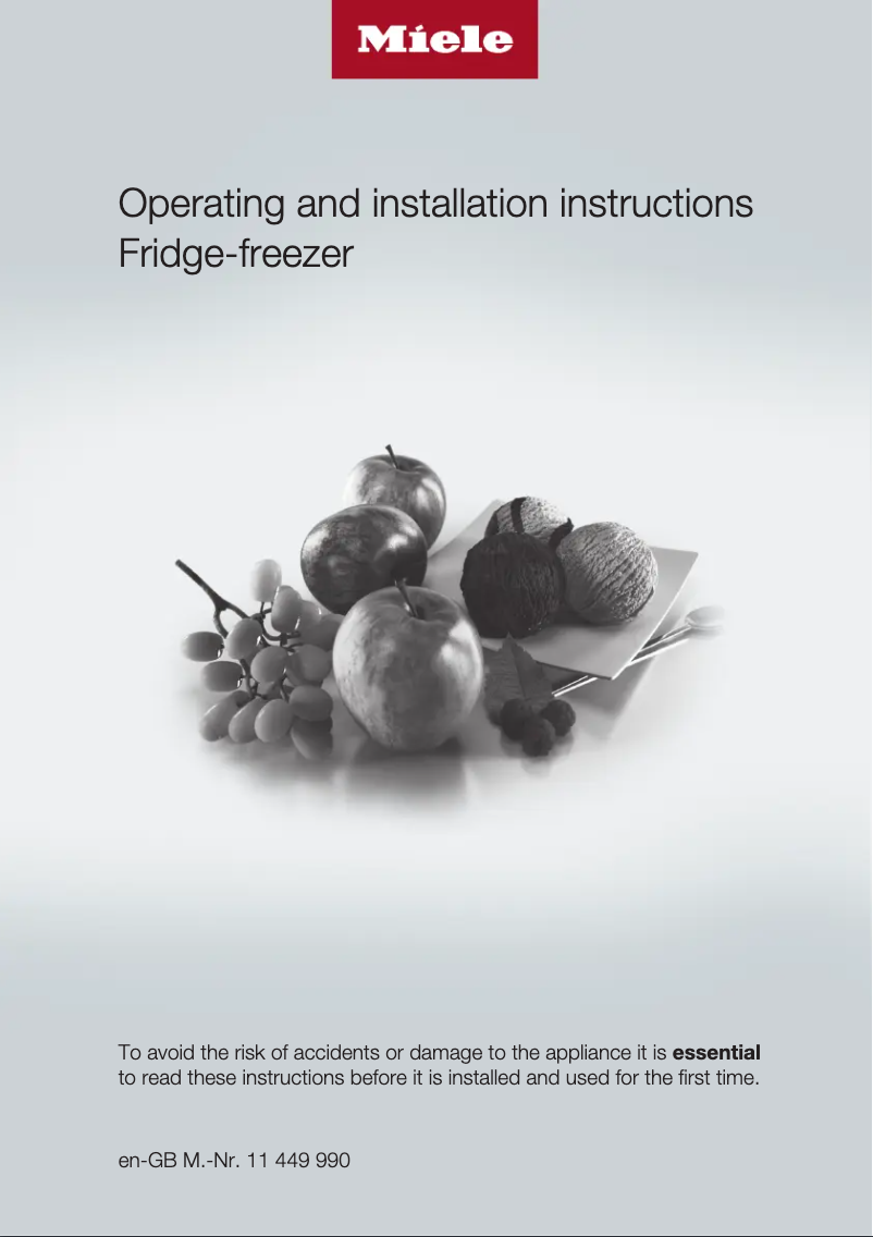 Page 1 of the manual User Manual Miele KFN 37682 iD