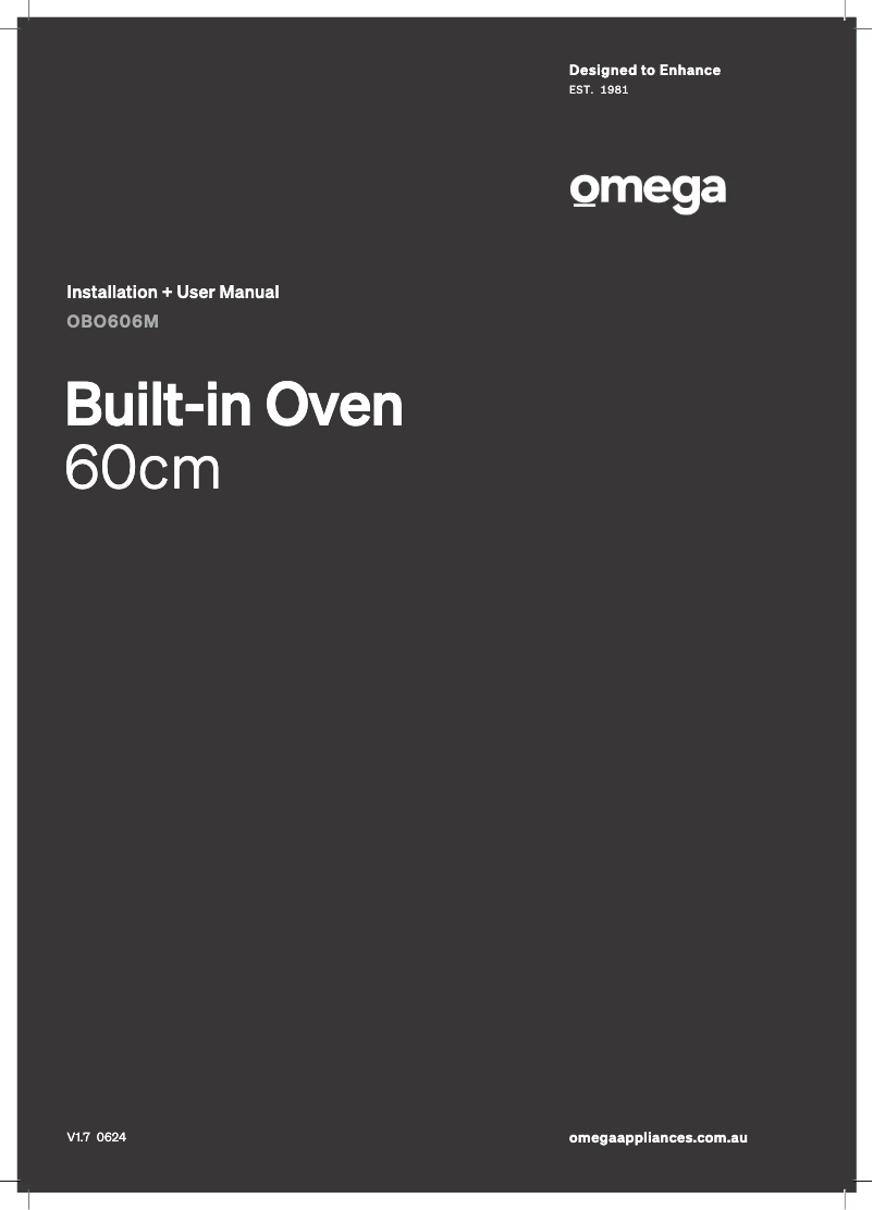 First page image of the manual for OBO606M