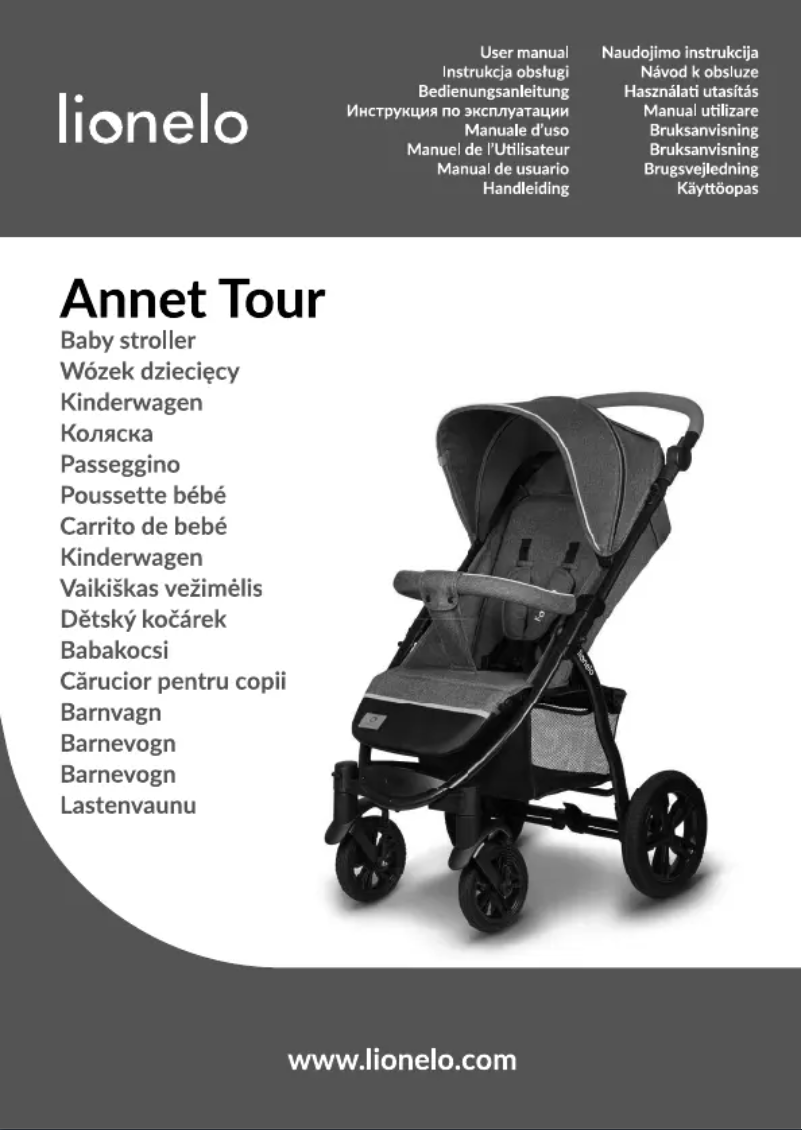 Page 1 of the manual User Manual Lionelo Annet Tour