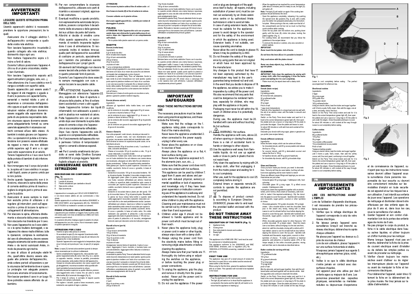 First page image of the manual for Donuts Cookies Party Time 0189