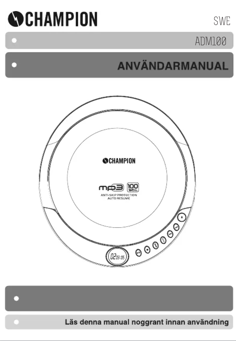 First page image of the manual for ADM100