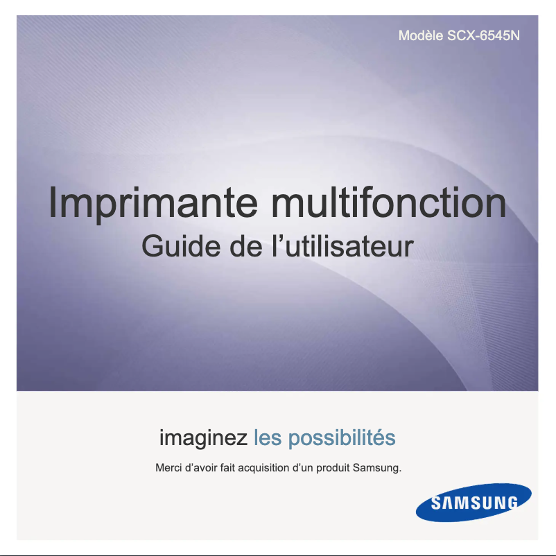 Page 1 of the manual User Manual Samsung SCX-6545N