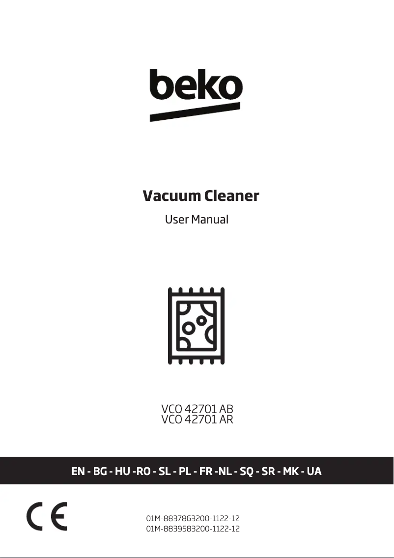 Page 1 of the manual Instructions / Assembly Beko VCO 42701 AB