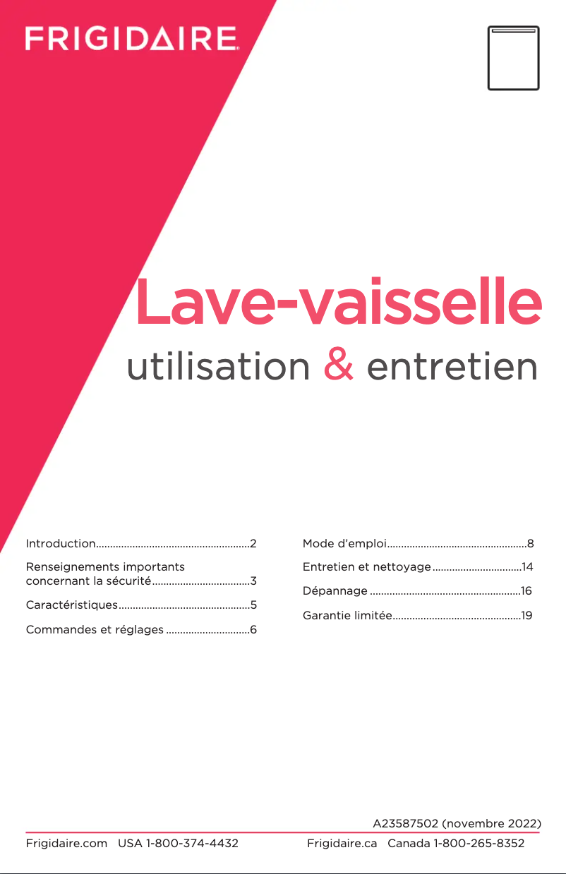 Image de la première page du manuel de l'appareil FDPH431LAF