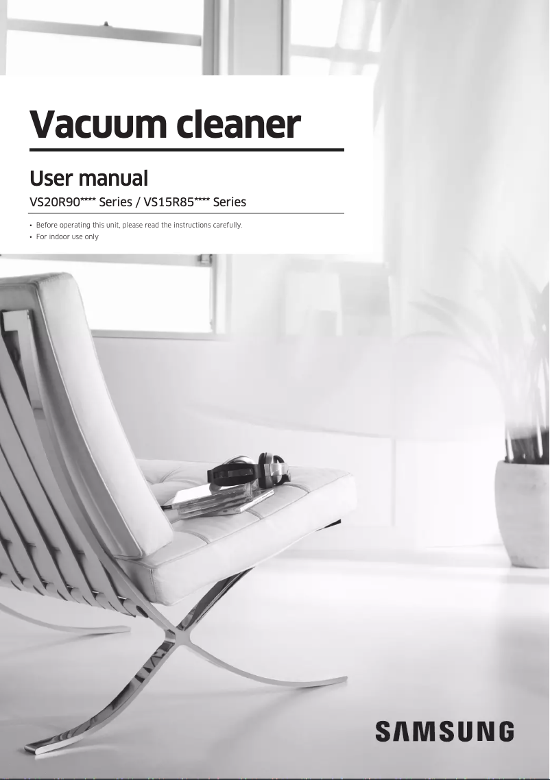 Page 1 of the manual User Manual Samsung VS15R8544S1