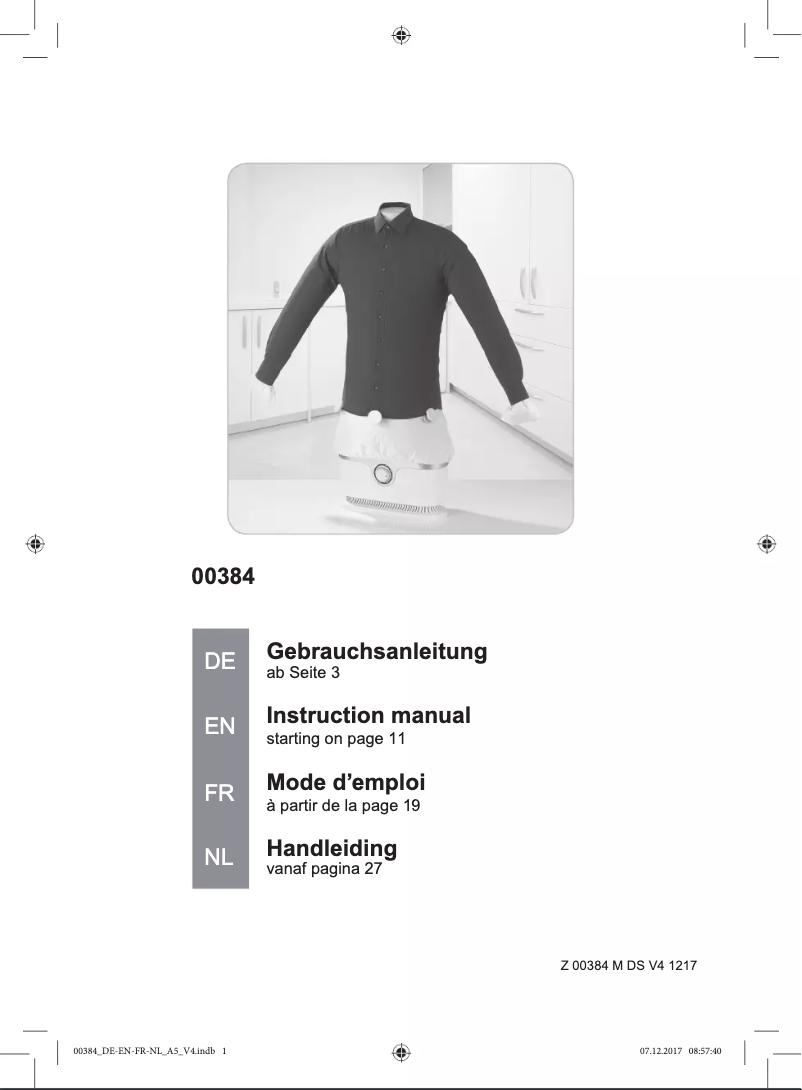 Page 1 of the manual User Manual EasyMaxx 00384