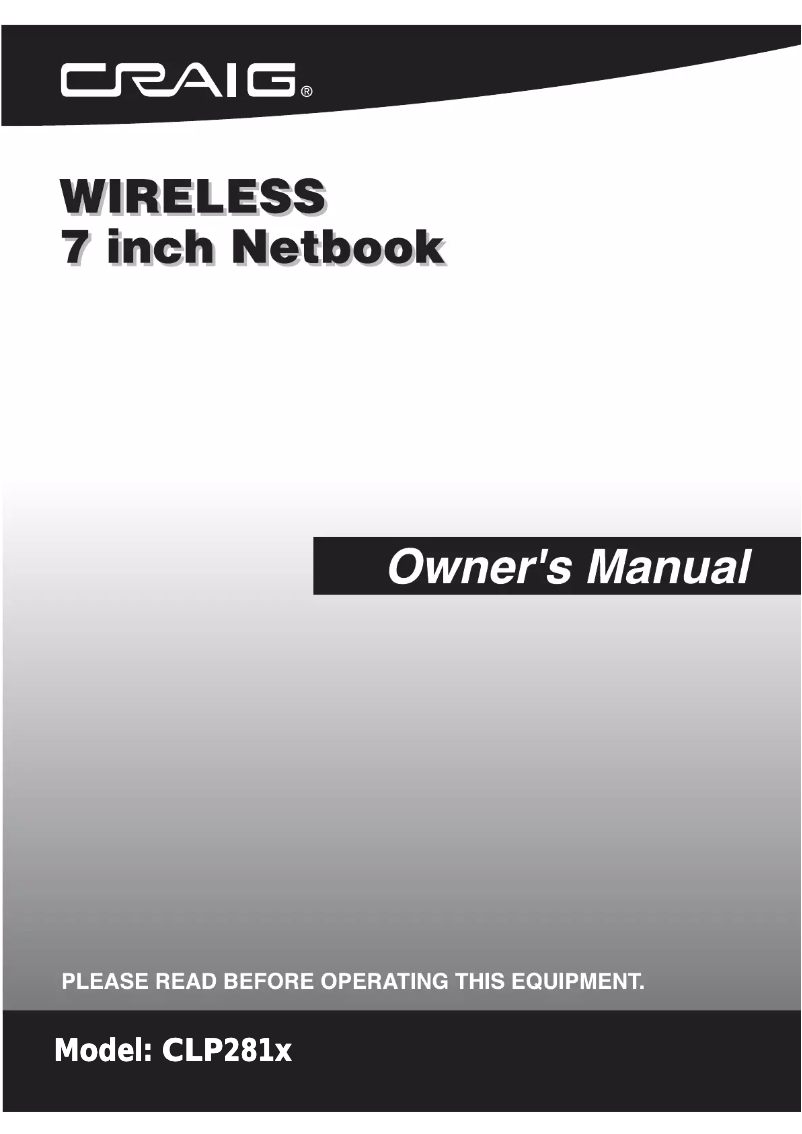 First page image of the manual for CLP281x