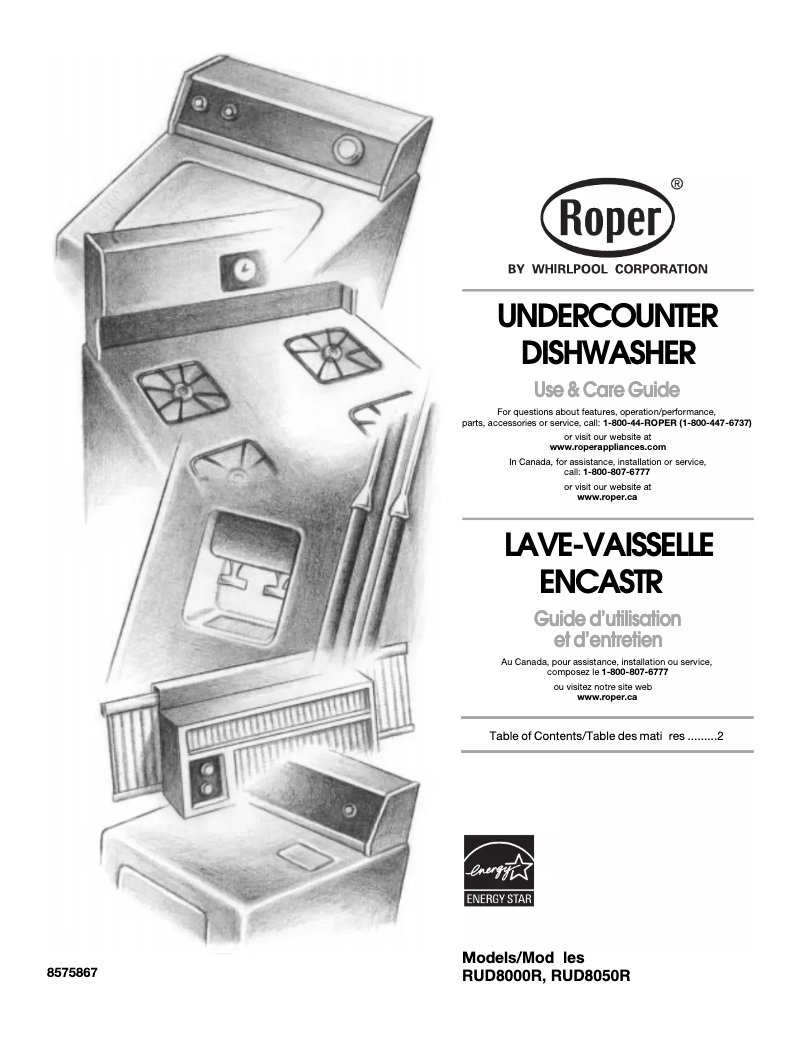 Image de la première page du manuel de l'appareil RUD8050R