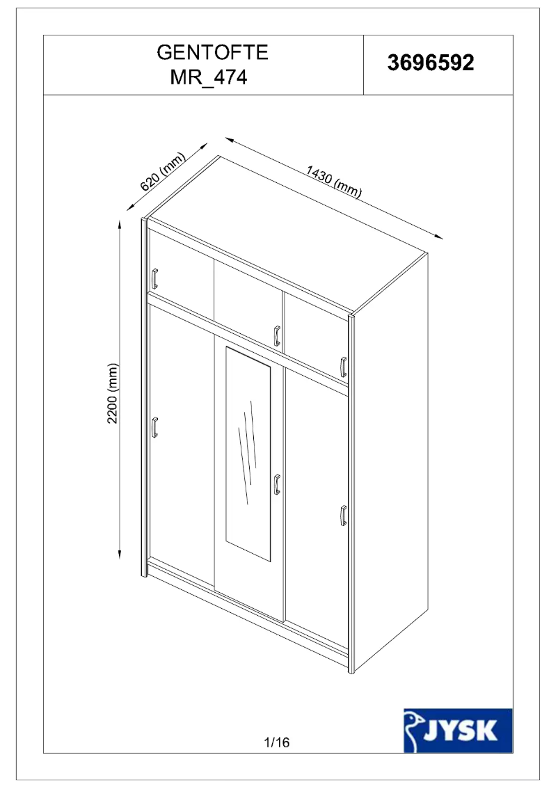 First page image of the manual for Gentofte (143x220x62)