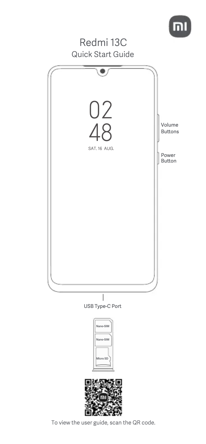 First page image of the manual for Redmi 13C 5G