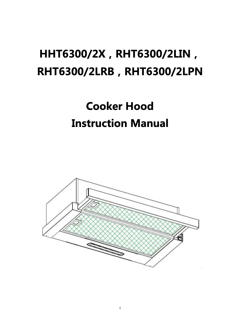 First page image of the manual for RHT 6300/2 LRB