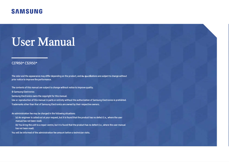 First page image of the manual for C27R504FHR