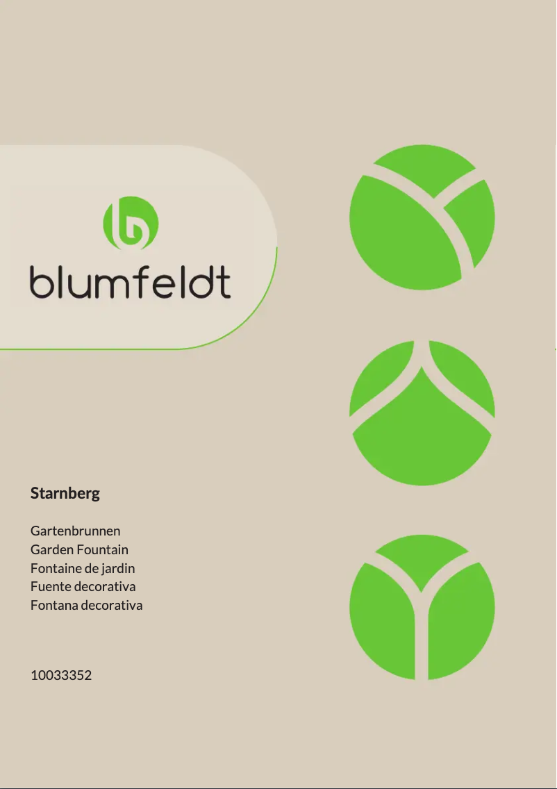Page 1 of the manual User Manual Blumfeldt Starnberg