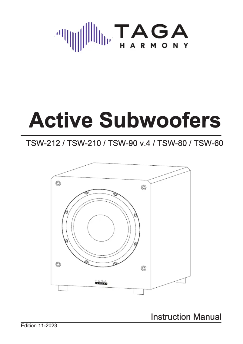 Page 1 of the manual User Manual Taga Harmony TSW-60