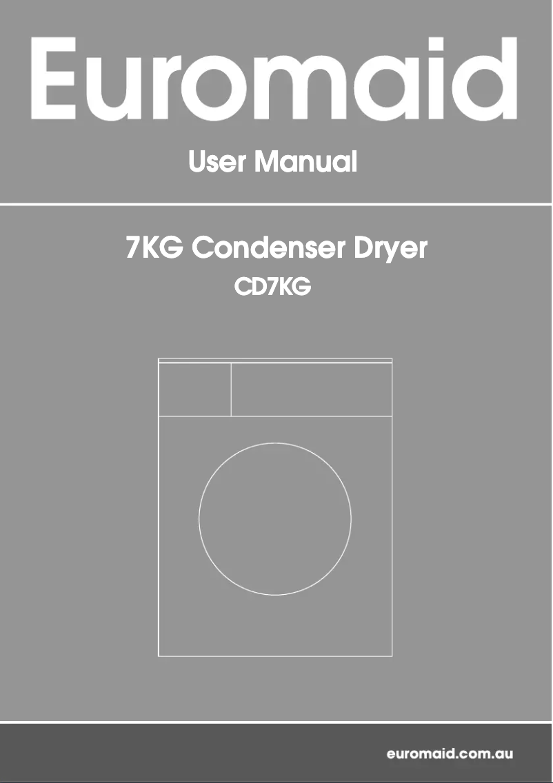 First page image of the manual for CD7KG