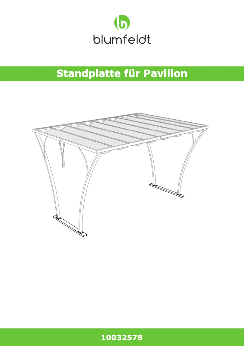 Page 1 of the manual User Manual Blumfeldt Palazzo Base Stand