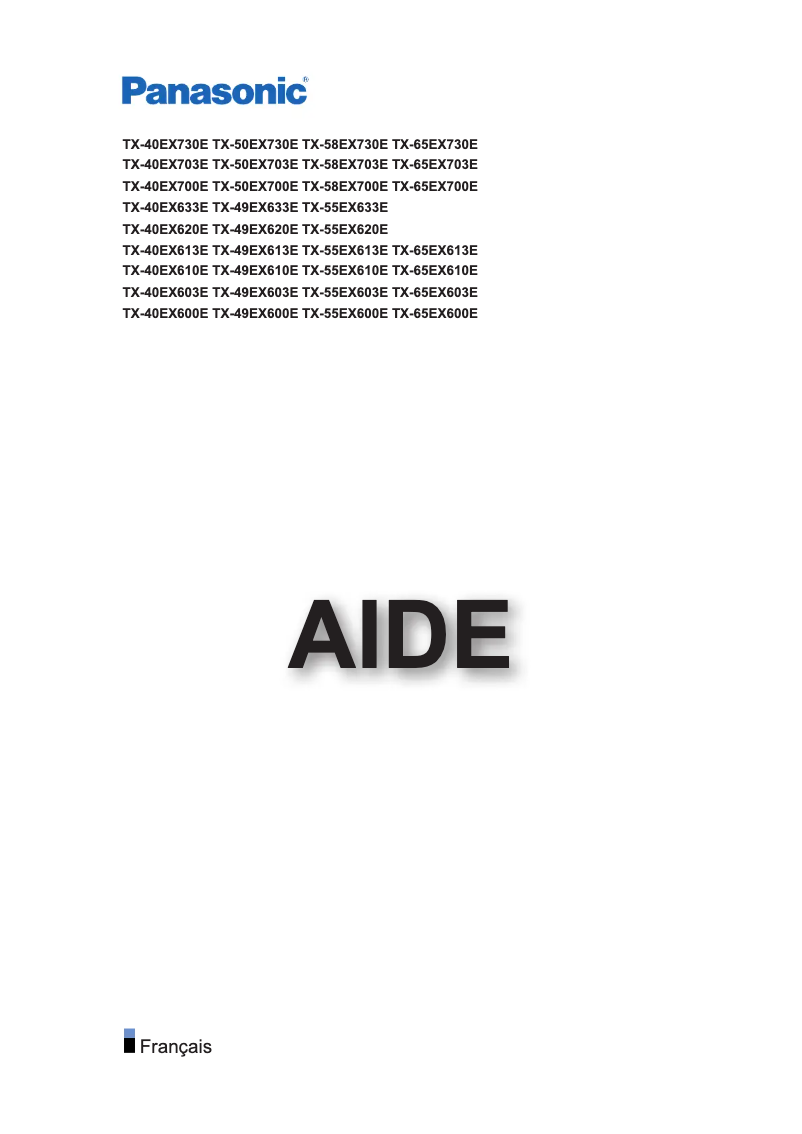 First page image of the manual for TX-50EX703E