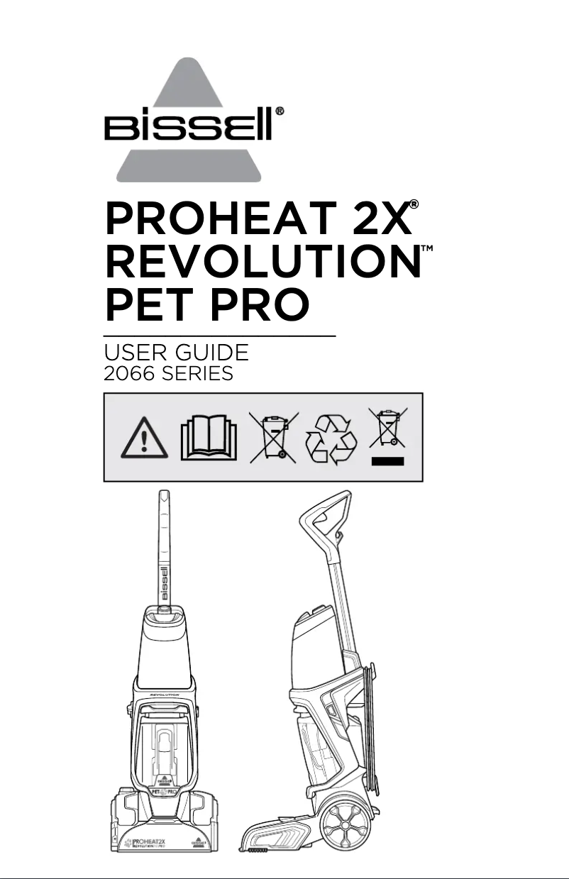 Page 1 of the manual User Manual Bissell Revolution Pet Pro