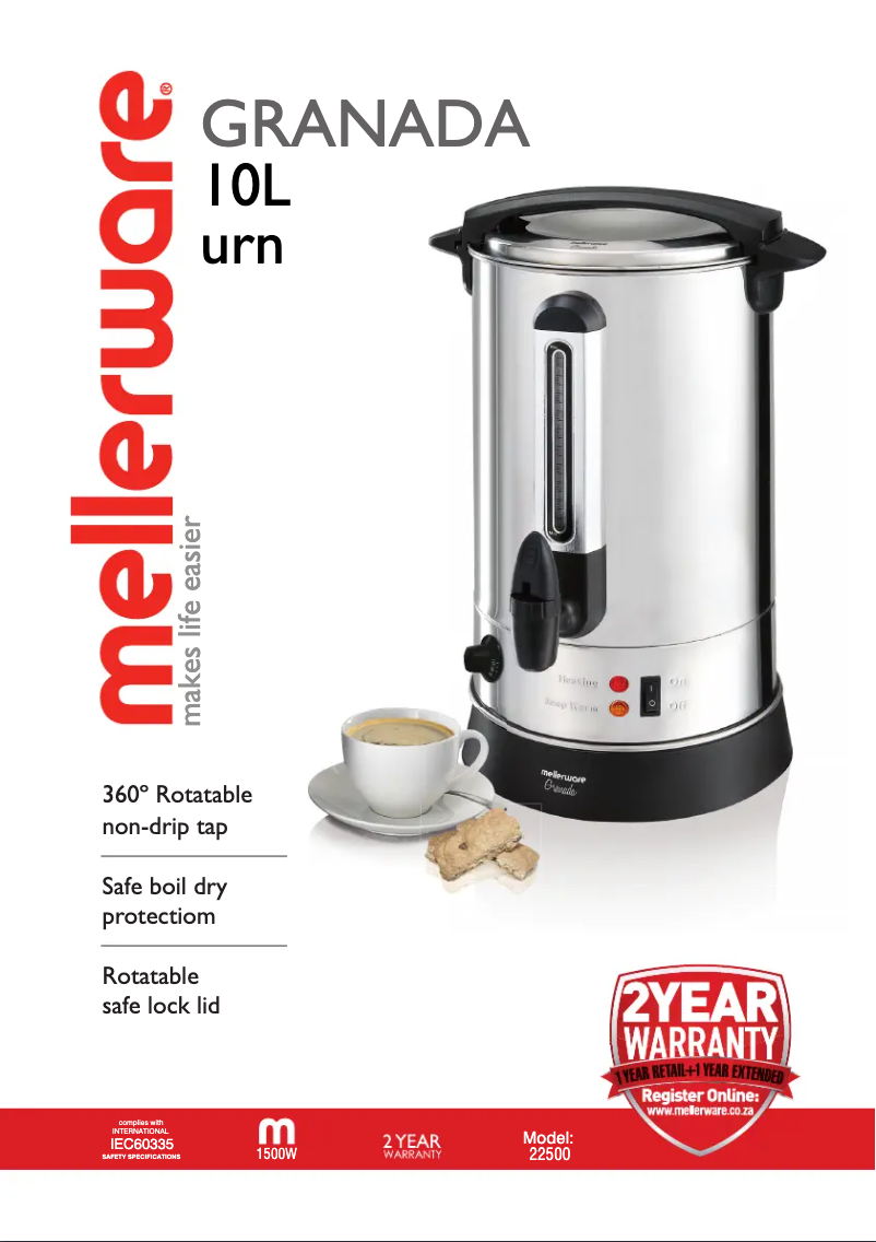 Page 1 of the manual User Manual Mellerware Granada 22500