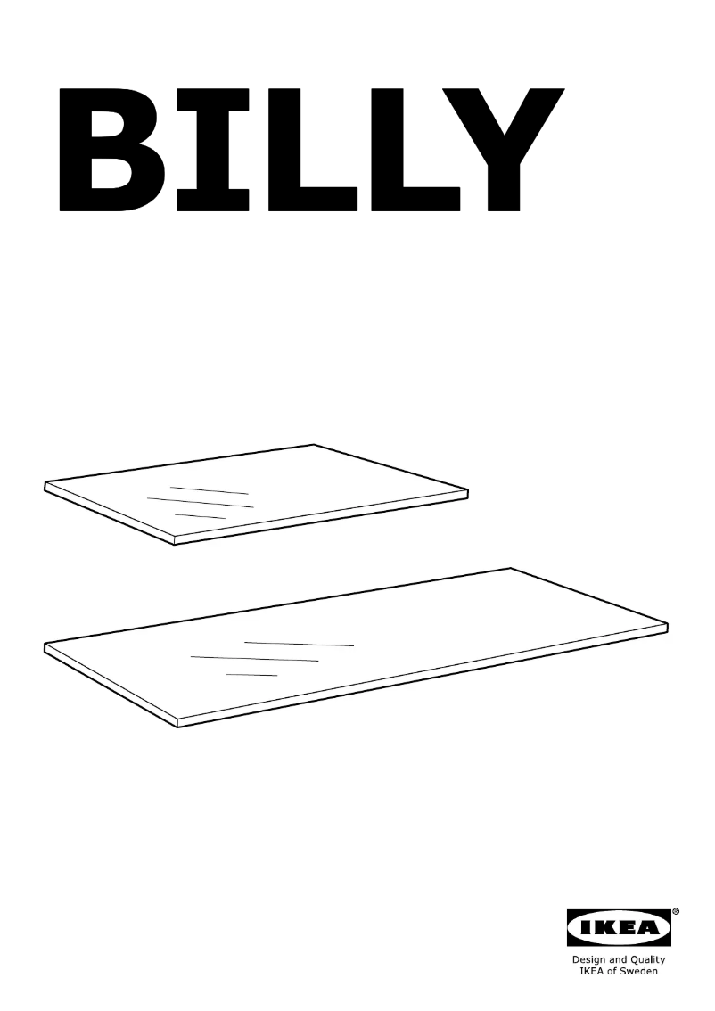 Page 1 of the manual User Manual Ikea BILLY 902.867.53