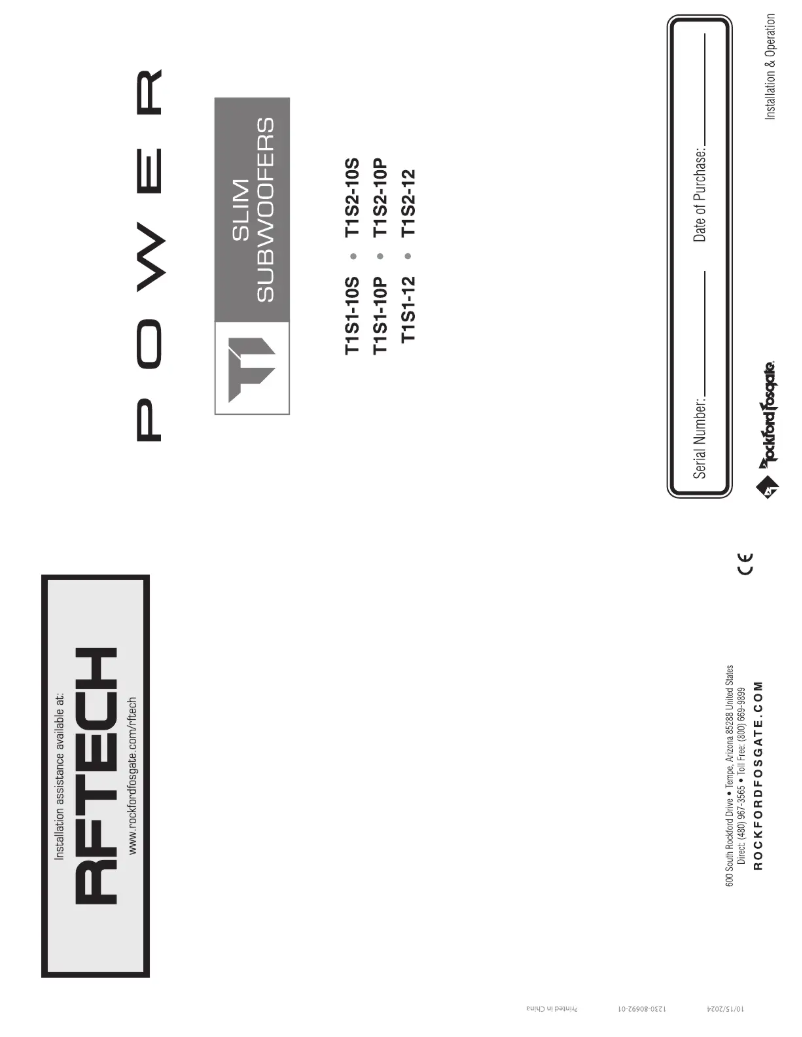 Image de la première page du manuel de l'appareil Power T1S1-12